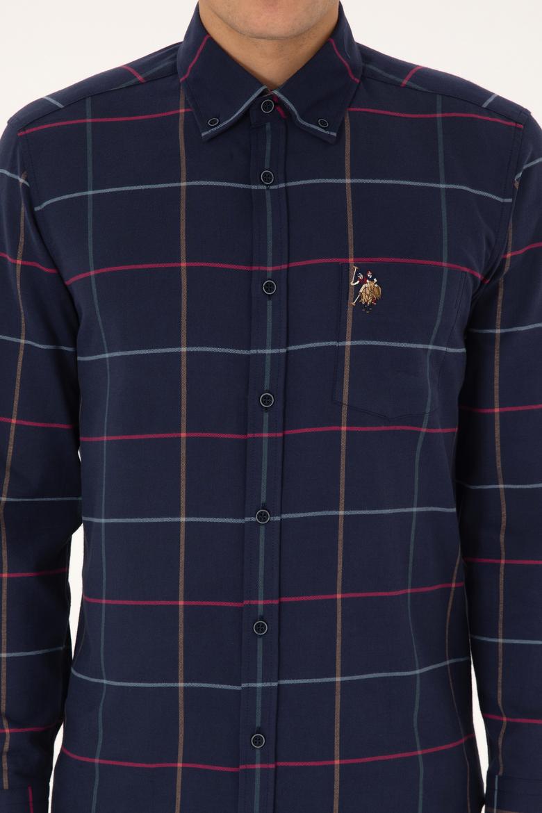 Erkek Lacivert Uzun Kollu Gömlek - 50315916009