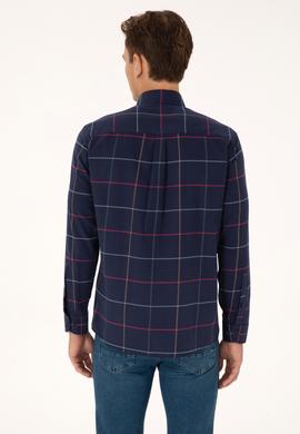 Erkek Lacivert Uzun Kollu Gömlek - 50315916009