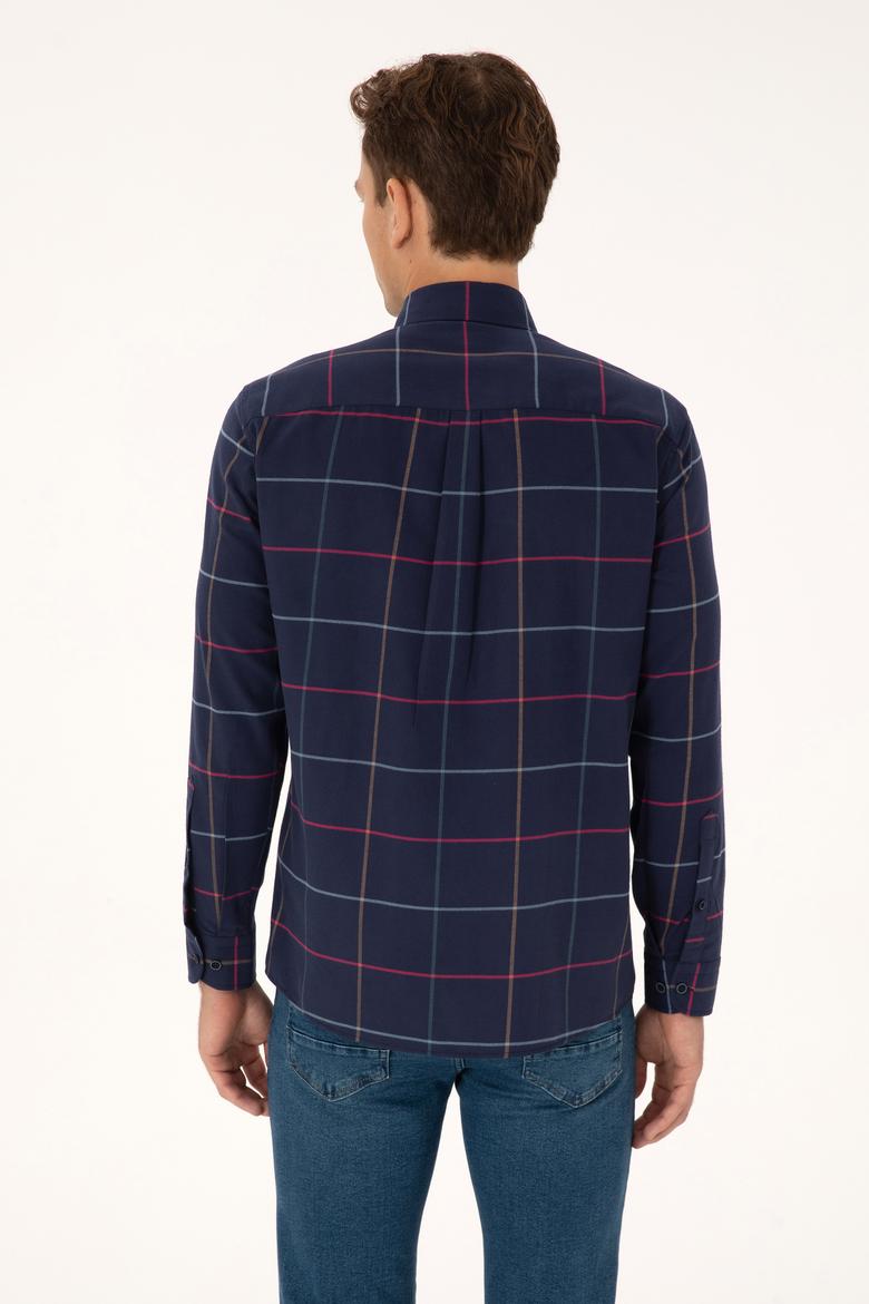 Erkek Lacivert Uzun Kollu Gömlek - 50315916009