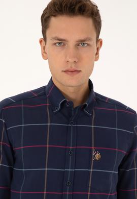 Erkek Lacivert Uzun Kollu Gömlek - 50315916009