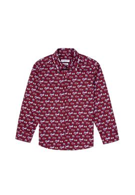 Erkek Çocuk Bordo Uzun Kollu Gömlek - 50316732013