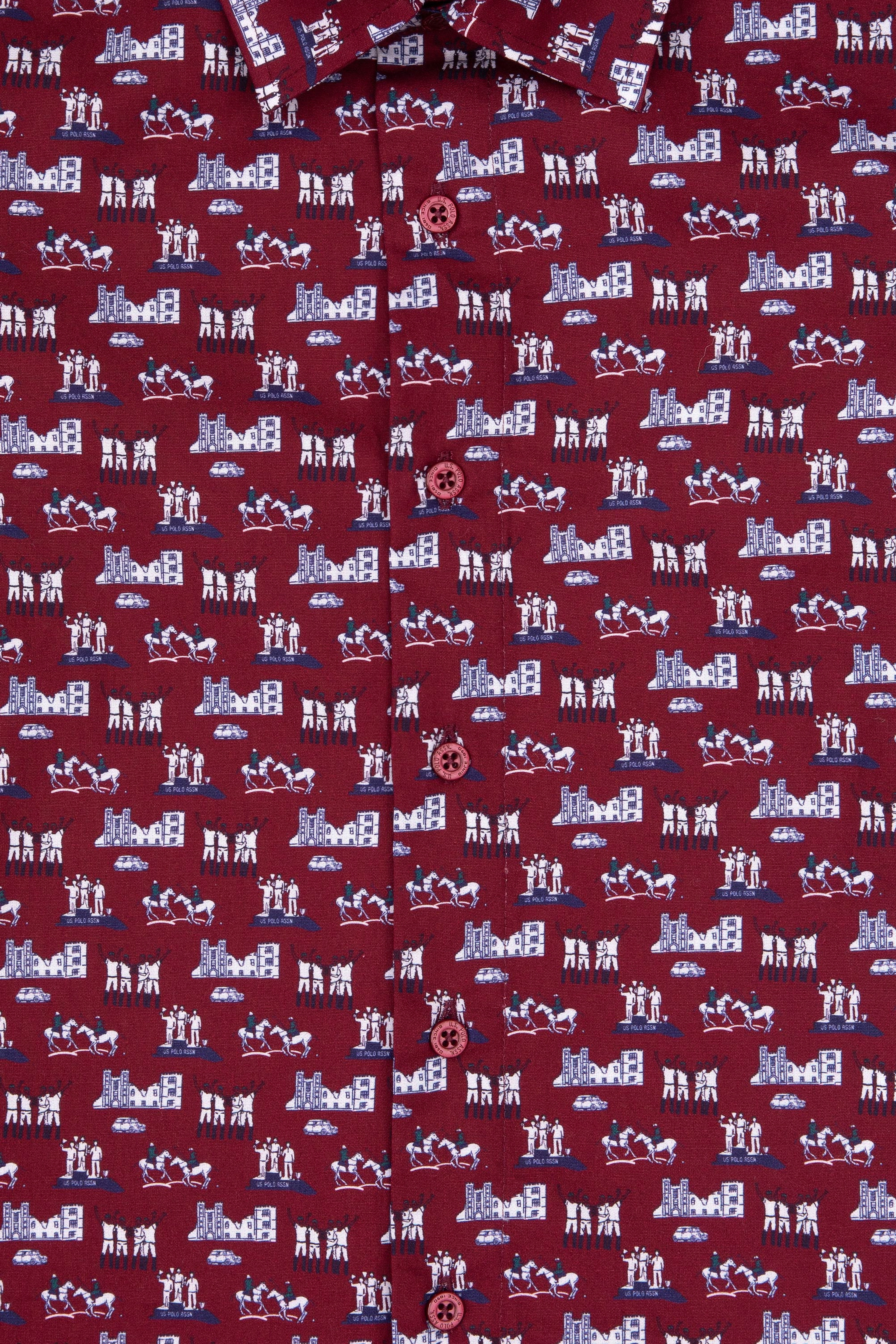 Erkek Çocuk Bordo Uzun Kollu Gömlek - Image 3