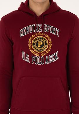 Erkek Regular Fit Kapüşonlu Şardonlu Bordo Sweatshirt - 50308999026