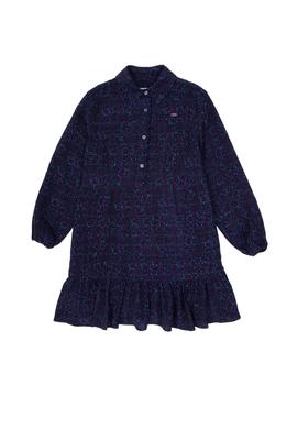 Kız Çocuk Lacivert Dokuma Elbise - 50314351001