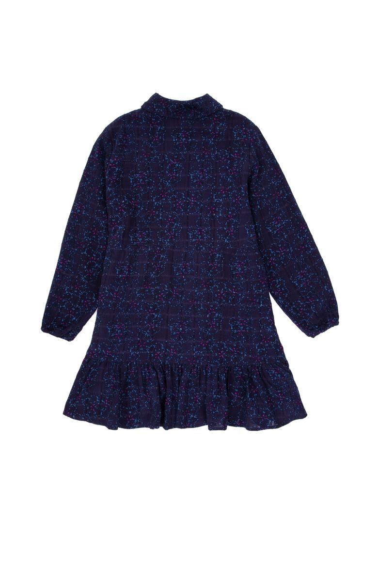 Kız Çocuk Lacivert Dokuma Elbise - 50314351001