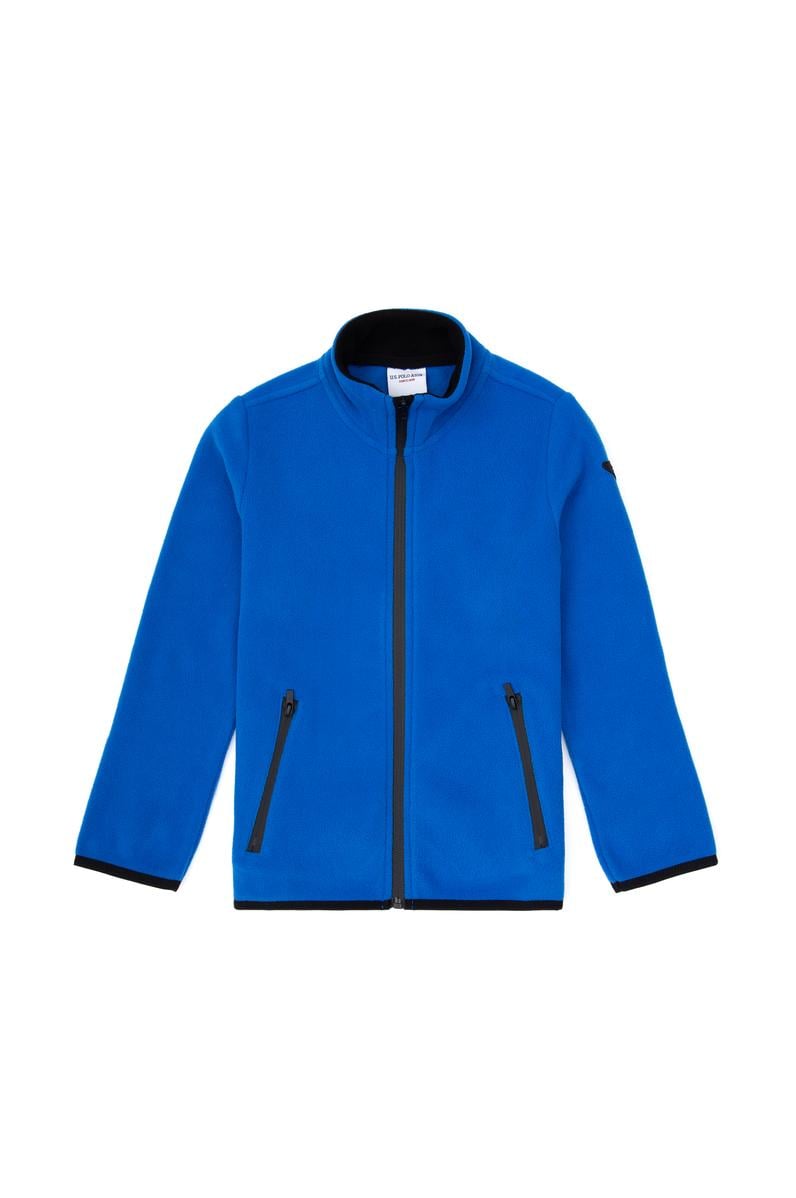 Erkek Çocuk Saks Fermuarlı Sweatshirt