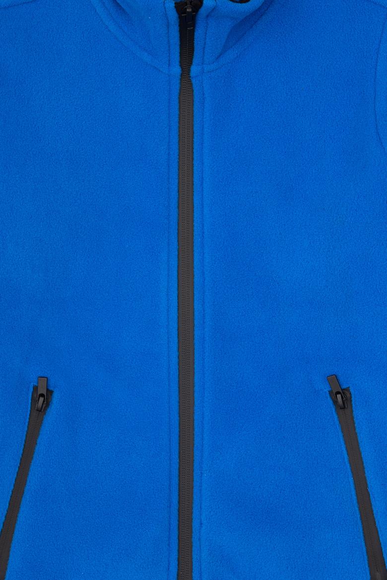 Erkek Çocuk Saks Fermuarlı Sweatshirt - 50313853034