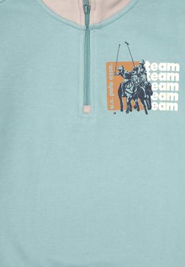 Erkek Çocuk Mint Yarım Fermuarlı Sweatshirt - 50316610005