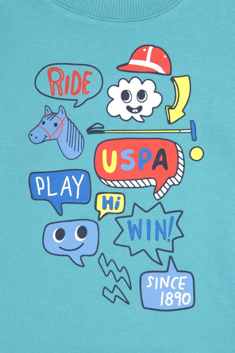 Erkek Çocuk Mint Bisiklet Yaka Sweatshirt - 50316519016