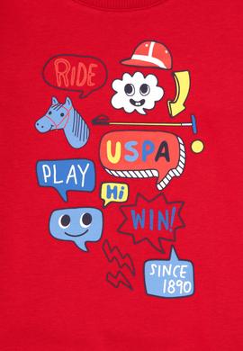 Erkek Çocuk Kırmızı Bisiklet Yaka Sweatshirt - 50316519002