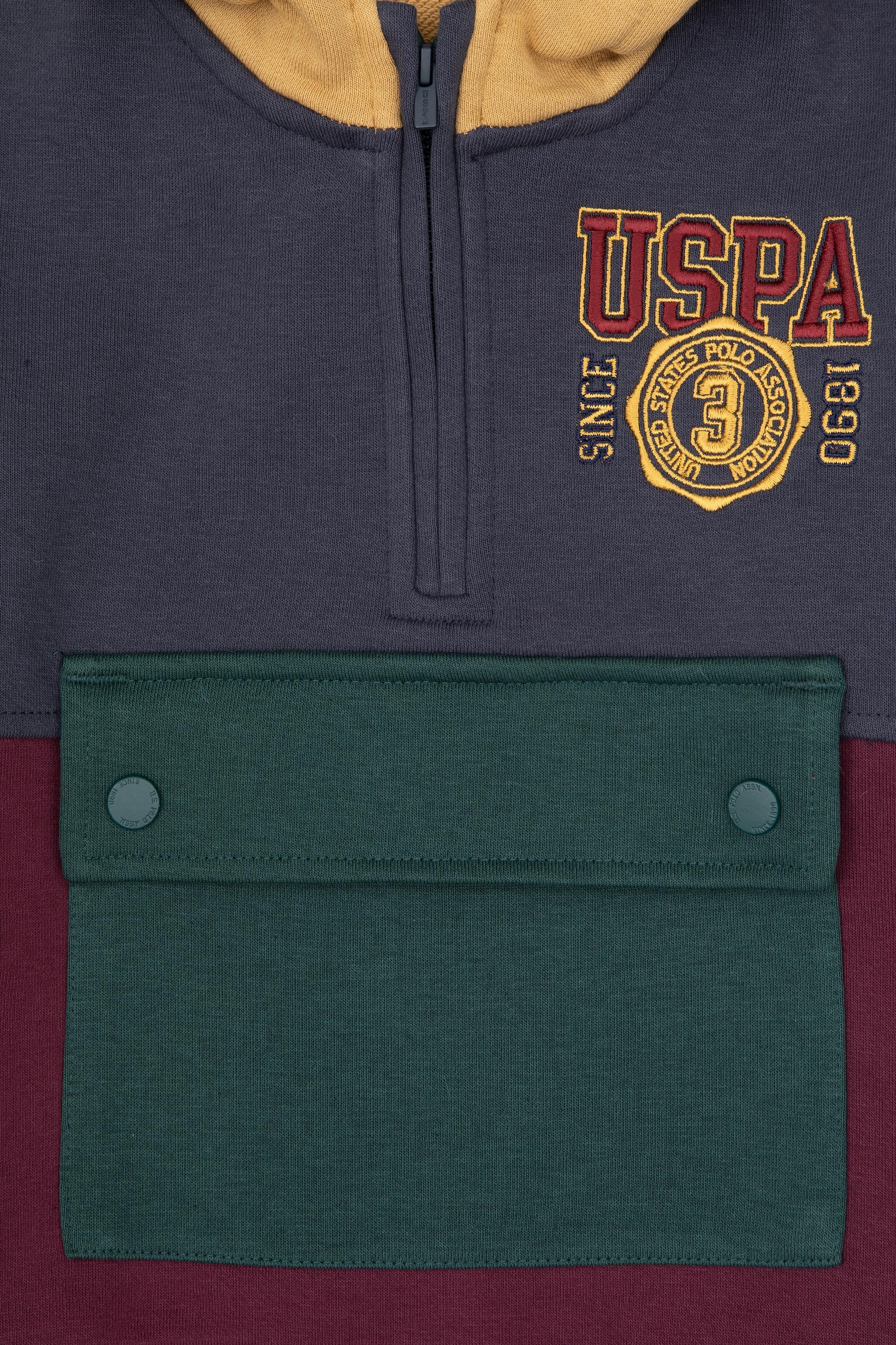 Erkek Çocuk Bordo Kapüşonlu Sweatshirt - Image 3