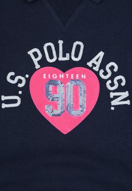 Kız Çocuk Lacivert Bisiklet Yaka Sweatshirt - 50314286001