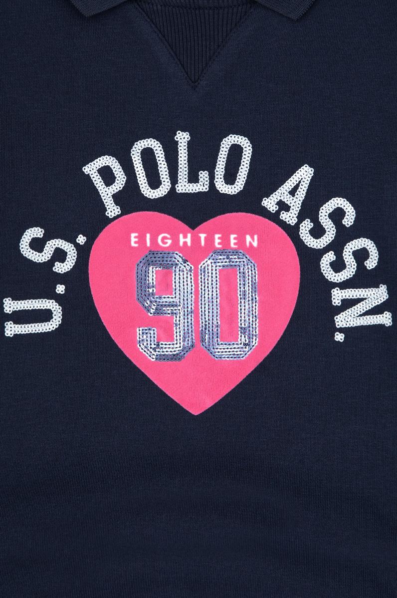 Kız Çocuk Lacivert Bisiklet Yaka Sweatshirt