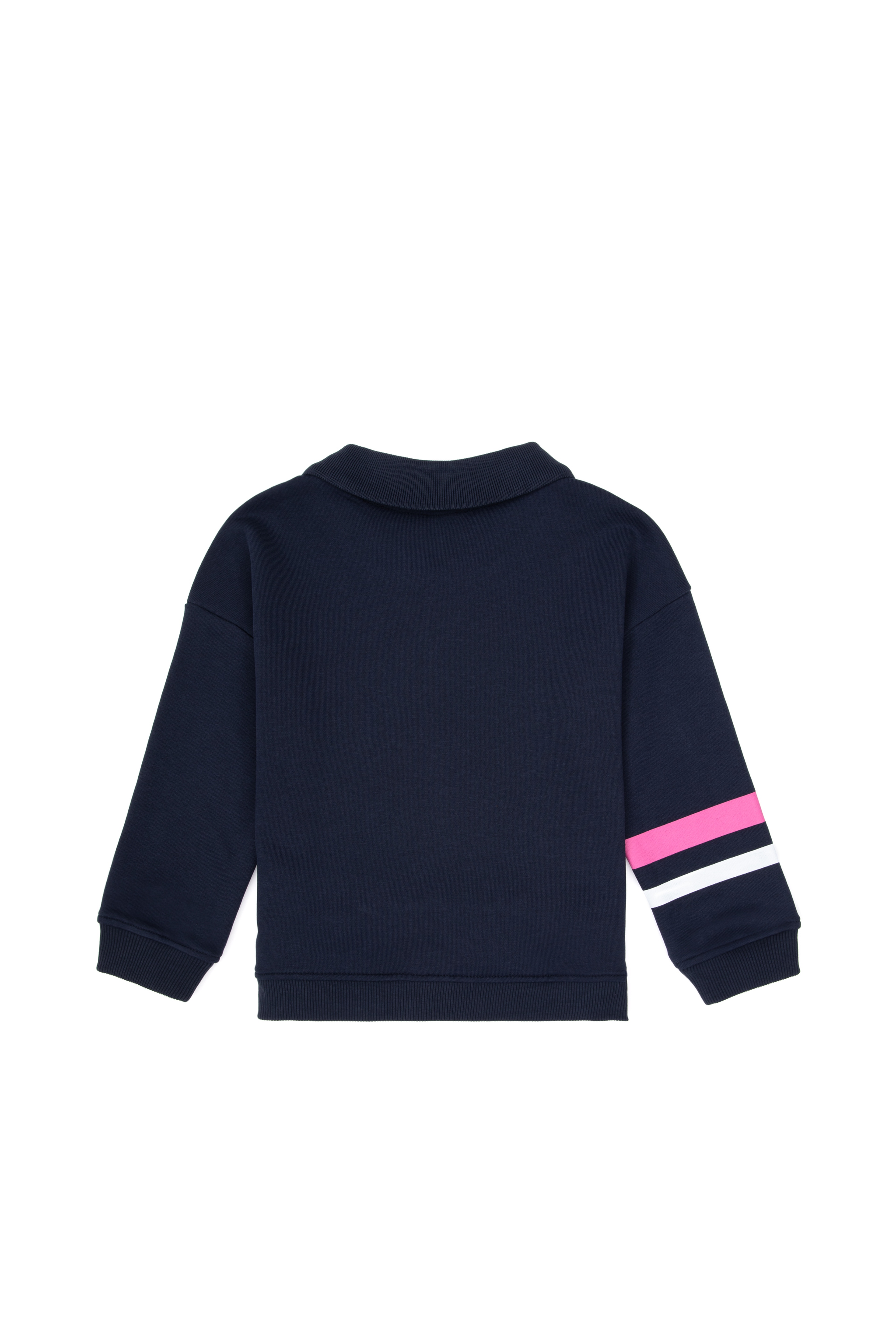 Kız Çocuk Lacivert Bisiklet Yaka Sweatshirt - Image 2