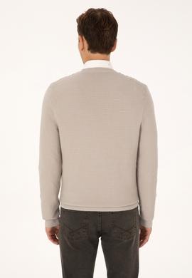 Erkek Regular Fit V Yaka Taş Kazak - 50315028023