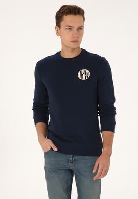 Erkek Regular Fit Bisiklet Yaka Lacivert Sweatshirt - 50308717008