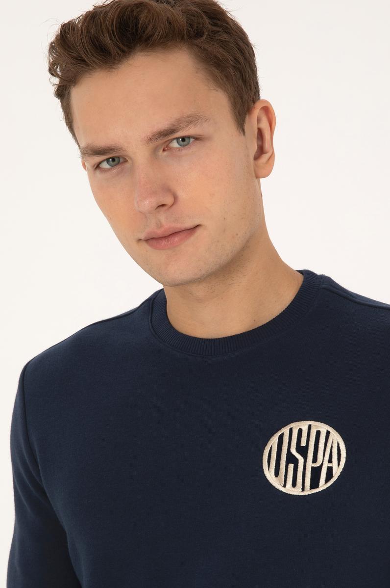 Erkek Regular Fit Bisiklet Yaka Lacivert Sweatshirt