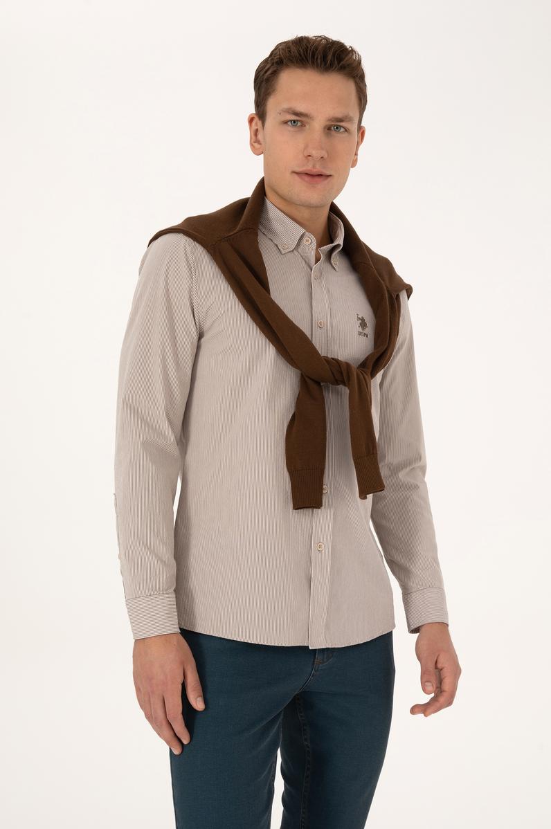 Erkek Taş Uzun Kollu Gömlek