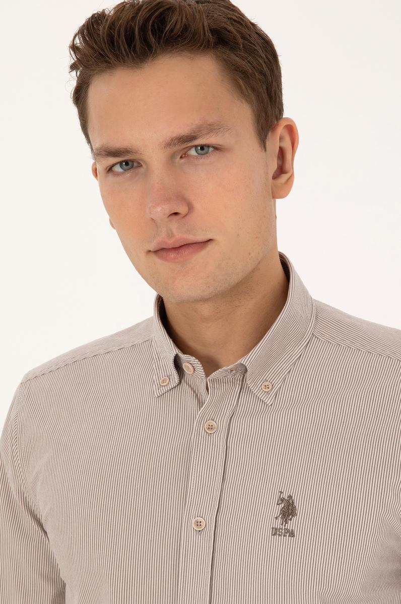 Erkek Taş Uzun Kollu Gömlek