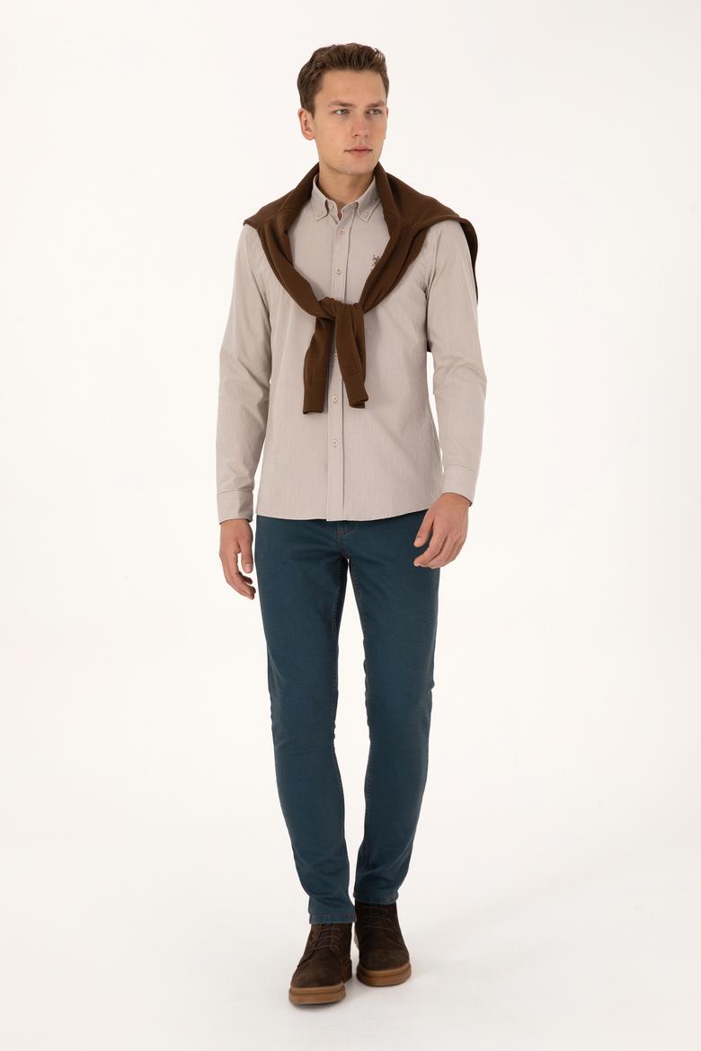 Erkek Taş Uzun Kollu Gömlek - 50308522017