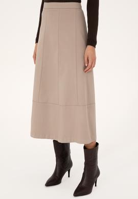 Kadın Koyu Bej Dokuma Etek - 50310882004