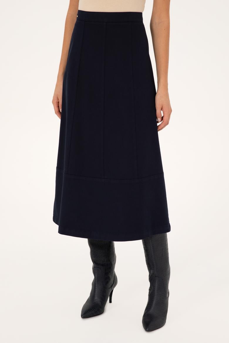 Kadın Lacivert Dokuma Etek - 50310882011
