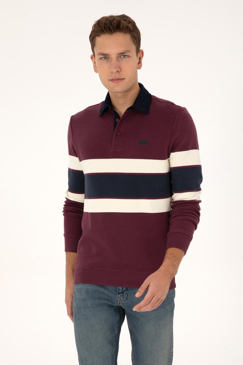 Erkek Bordo Sweatshirt - 50308897026