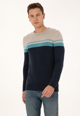 Erkek Açık Lacivert Kazak - 50307826007