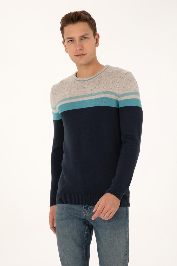 Erkek Açık Lacivert Kazak