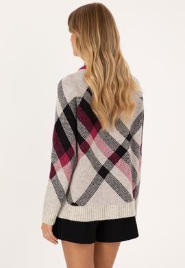 Kadın Taş Bisiklet Yaka Kazak - 50308923007