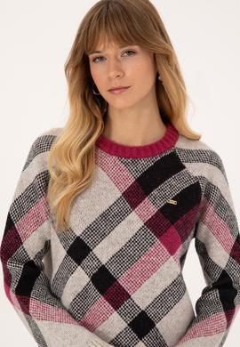 Kadın Taş Bisiklet Yaka Kazak - 50308923007