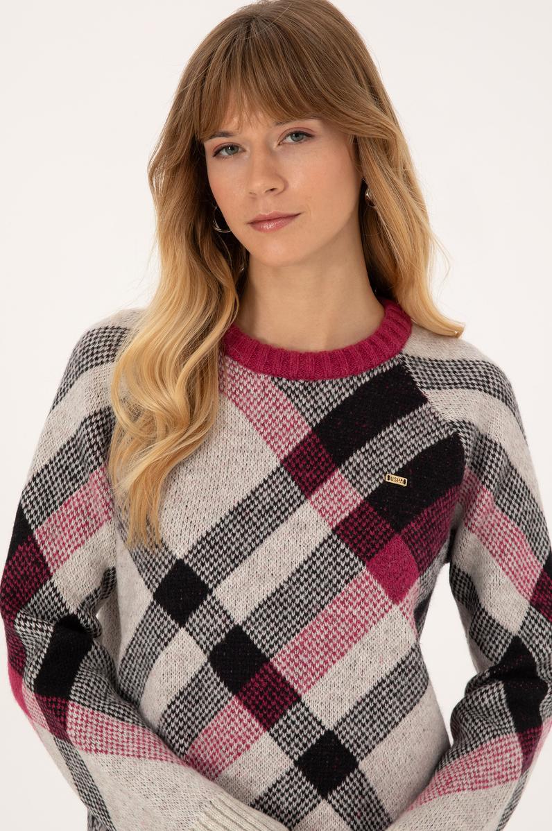 Kadın Taş Bisiklet Yaka Kazak