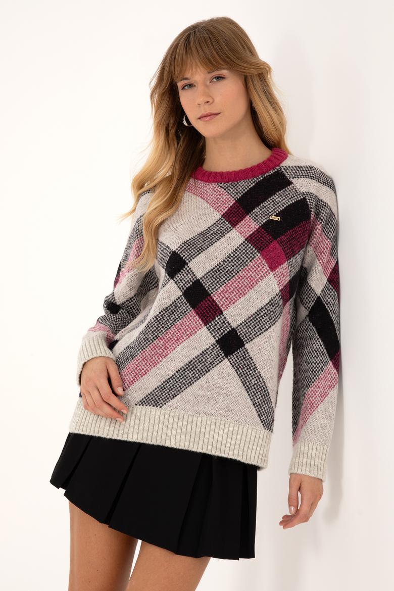 Kadın Taş Bisiklet Yaka Kazak - 50308923007