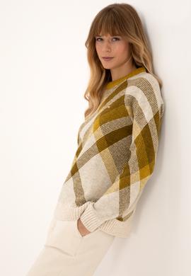 Kadın Krem Bisiklet Yaka Kazak - 50308923016