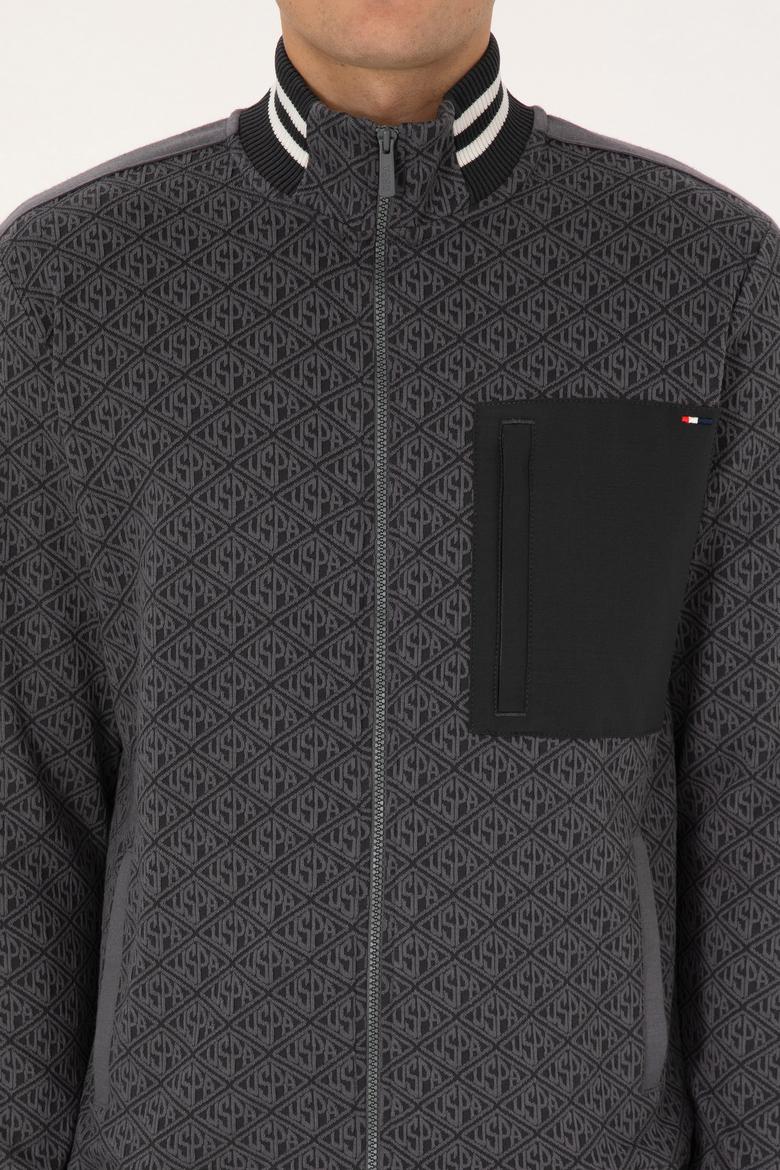 Erkek Gri Örme Hırka - 50309985009