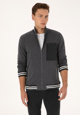 Erkek Gri Örme Hırka - 50309985009