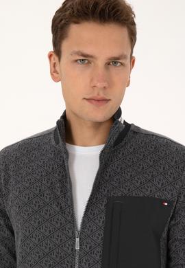 Erkek Gri Örme Hırka - 50309985009