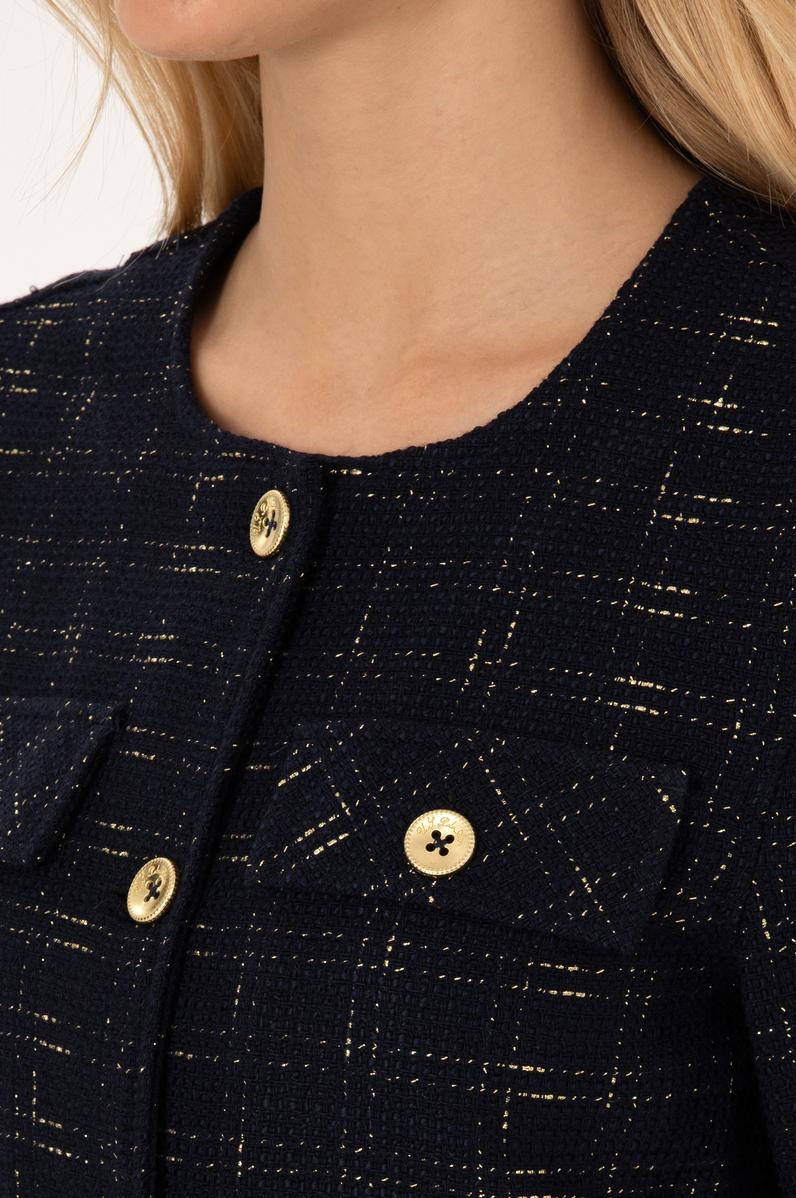 Kadın Lacivert DOKUMA MONT