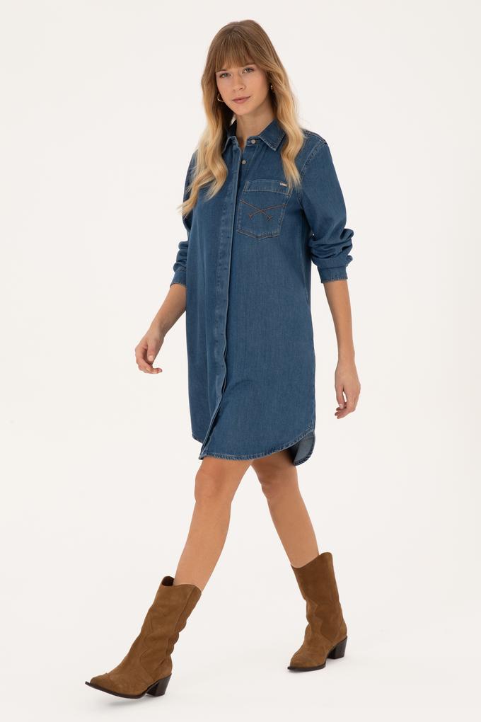 Kadın Mavi Jean Elbise