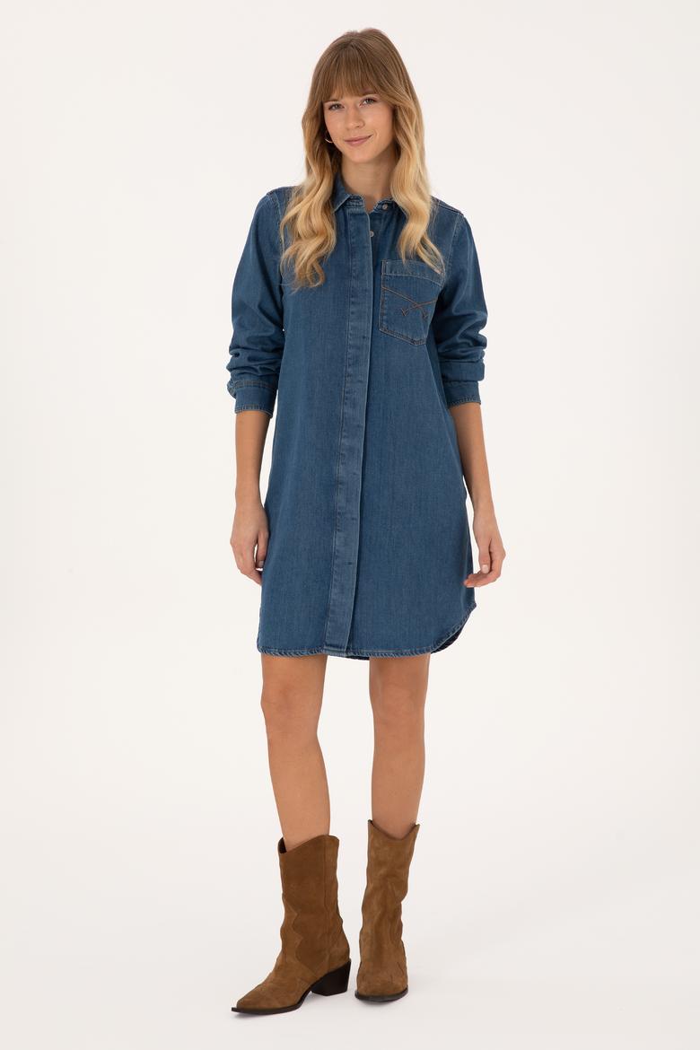 Kadın Mavi Jean Elbise - 50309329005