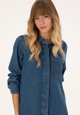 Kadın Mavi Jean Elbise - 50309329005