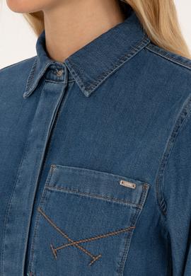 Kadın Mavi Jean Elbise - 50309329005