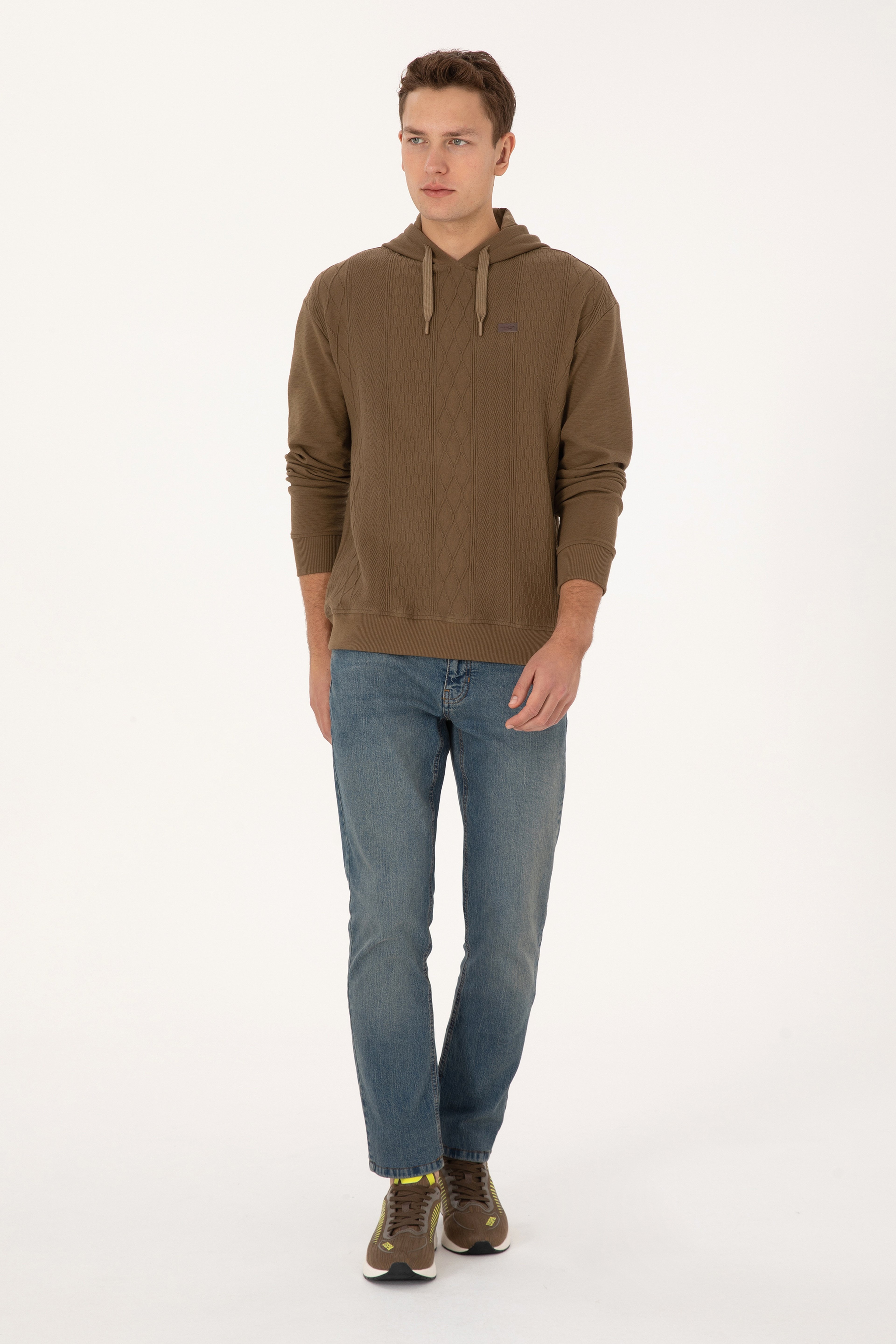 Erkek Haki Sweatshirt