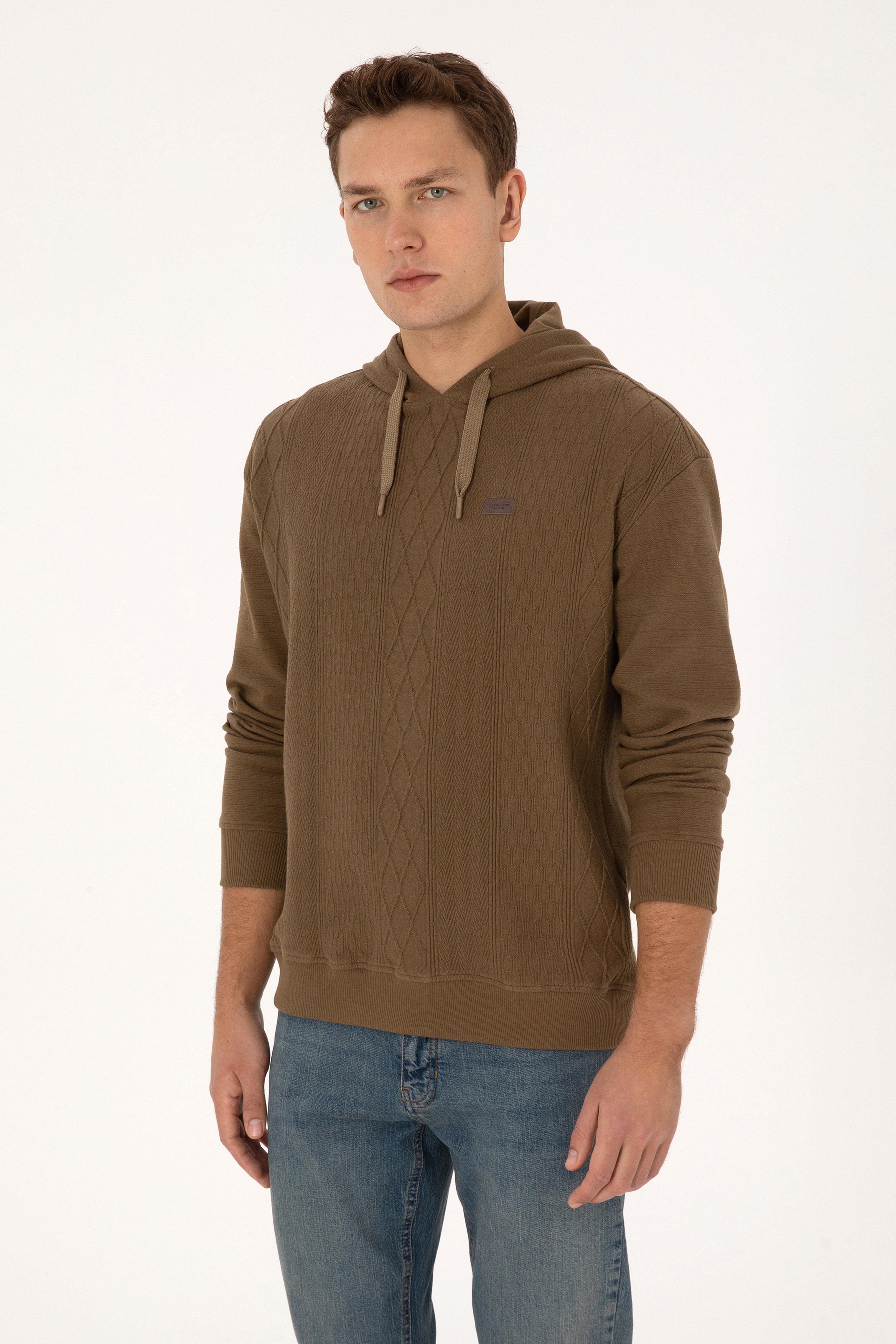 Erkek Haki Sweatshirt - Image 1