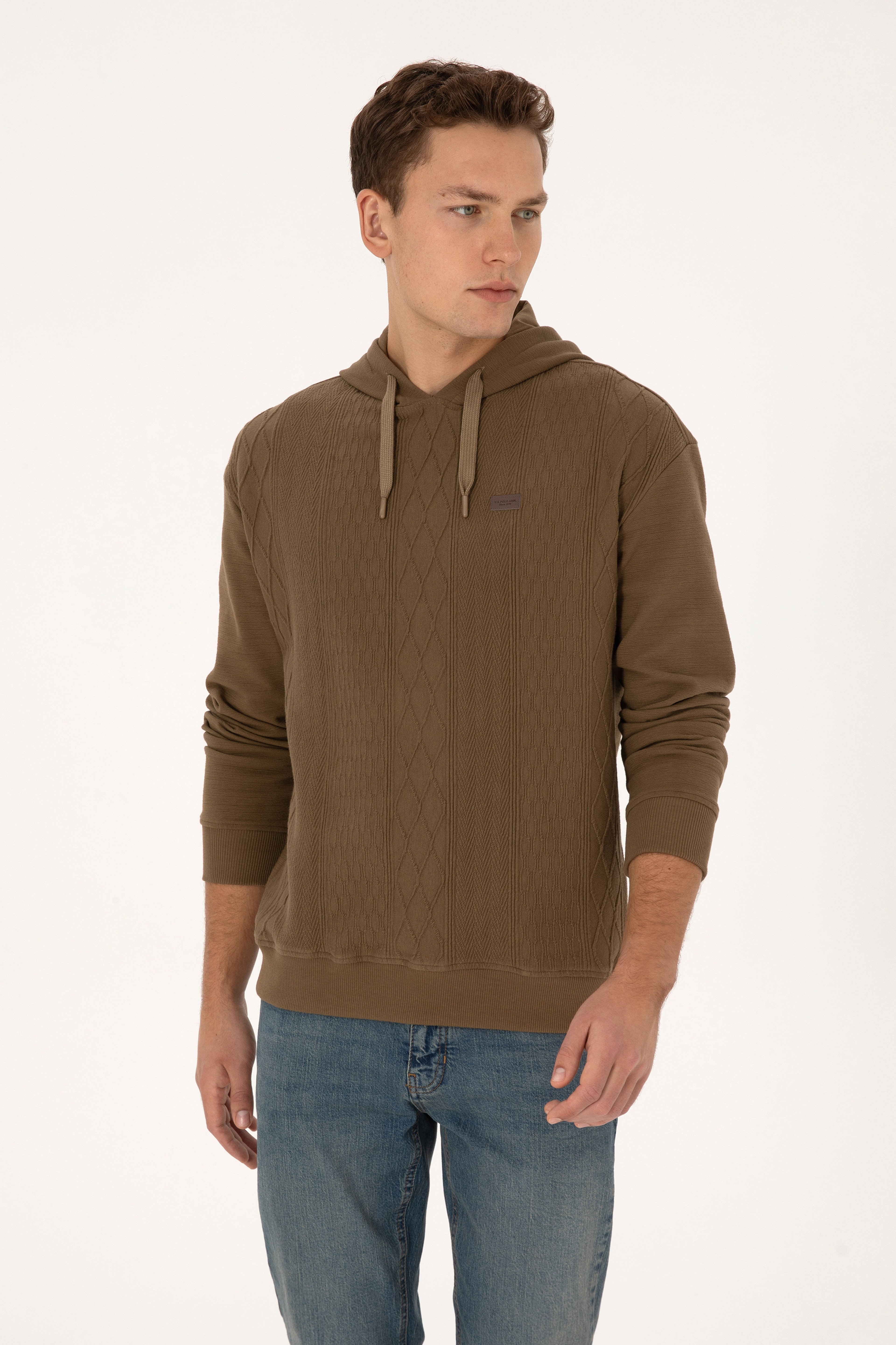 Erkek Haki Sweatshirt - Image 3