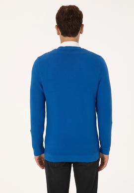 Erkek Regular Fit V Yaka Saks Kazak - 50315028053