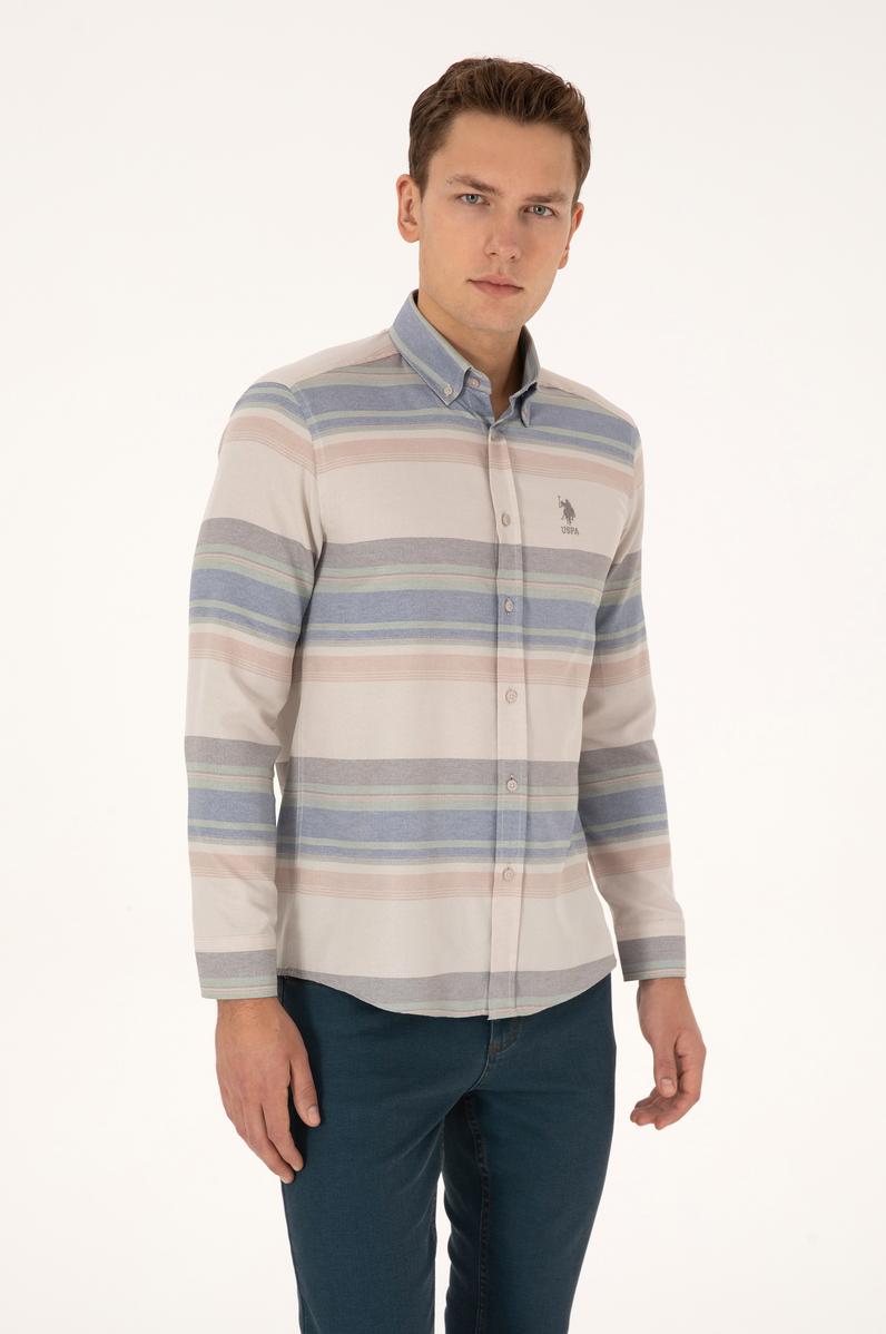 Erkek Taş Uzun Kollu Gömlek