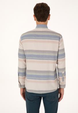 Erkek Taş Uzun Kollu Raporlu Gömlek - 50316648017