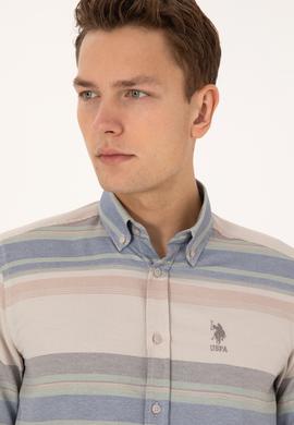 Erkek Taş Uzun Kollu Raporlu Gömlek - 50316648017