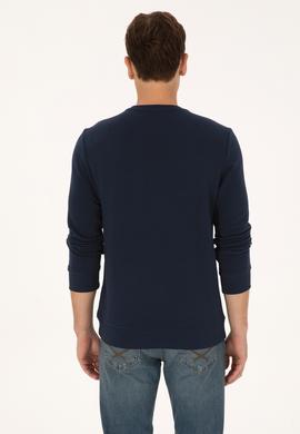Erkek Regular Fit Bisiklet Yaka Lacivert Sweatshirt - 50308717008